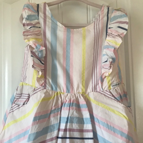 NWOT Calvin Klein Jeans Striped Dress Size 2T - Picture 3 of 4